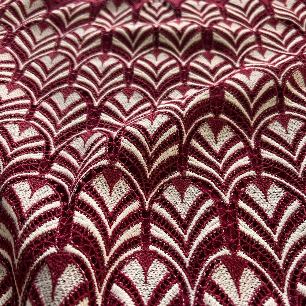 Daniel Rainn Red and White Crew Neck Sweater - Picture 9 of 9